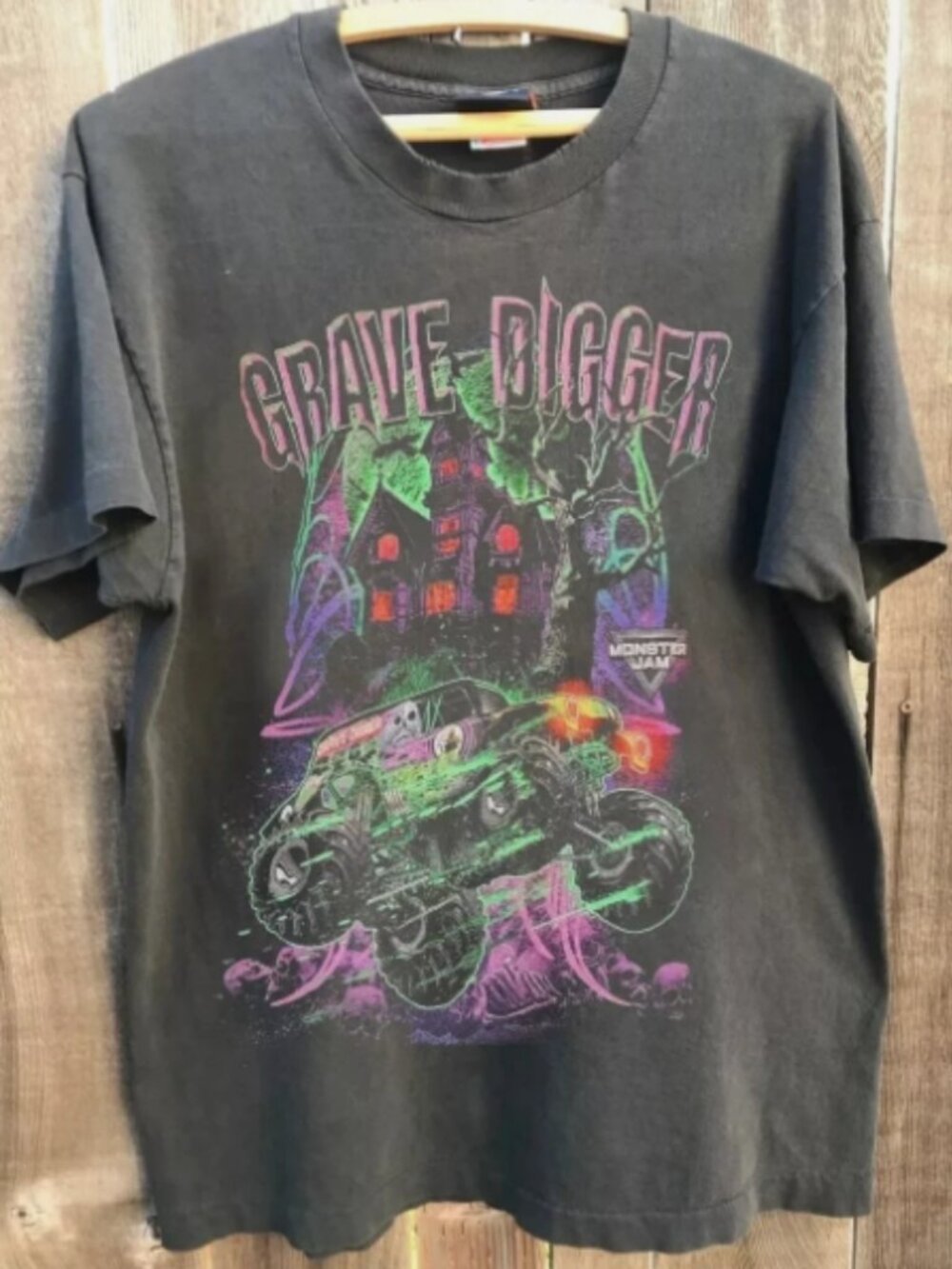 Vintage 1988 Off-Road Monster Truck Race Team Graphic T-Shirt Black Unisex
